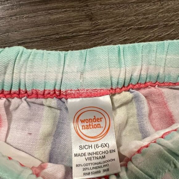 Wonder nation rainbow print pull on short size 6-6x - Picture 5 of 6